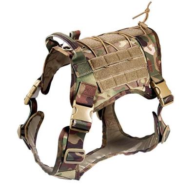 China Padded Patrol K9 Service Dog Tactical Harness Vest Military Dog Harness for sale