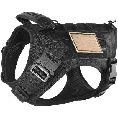 China Durable Military Tactical Nylon Mesh Training Service Dog Vest Harness For ID Customized Patch for sale