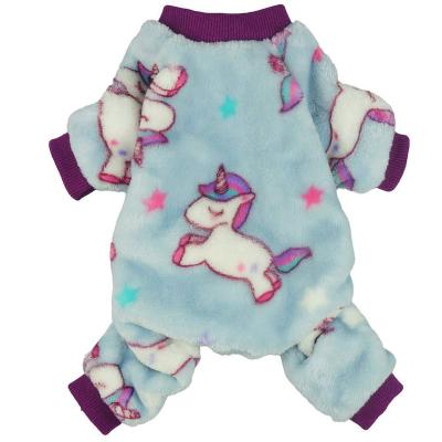 China Comfortable Customized Viable Soft Velvet Dog Clothes With Dot Pattern Dog Pajamas Sleeping Wear for sale