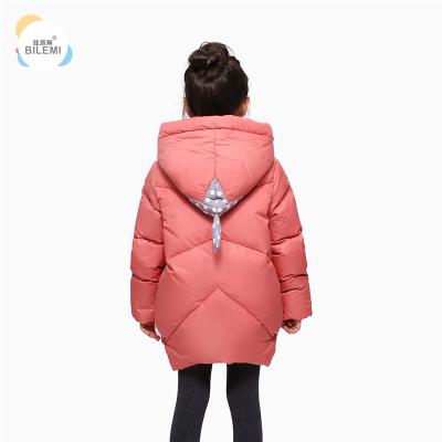 China Fashion Winter Pink Hooded Cute Children Duck Down Filled Jacket Warmest 3T 4T Kids Girls Coat for sale