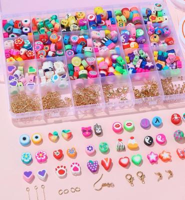 China 505PCS DIY Ceramic Polymer Clay Beads Sets Fashionable Loose Soft Handmade Kits Necklace Bracelet Earring For Jewelry Making for sale