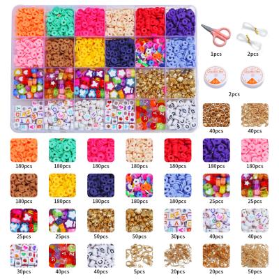 China 2755PCS Letter Ceramic Polymer Clay Beads Sets Fashionable Flat Acrylic Earring Kits Necklace Bracelet DIY Jewelry For Jewelry Making for sale