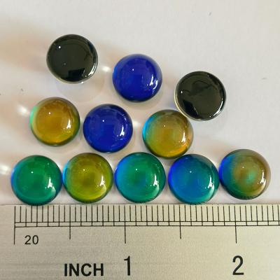 China Jewelry Men/Women Half Semicircle Ball Color Changing Mood Stone Beads Handmade Accessories 12*7MM for sale