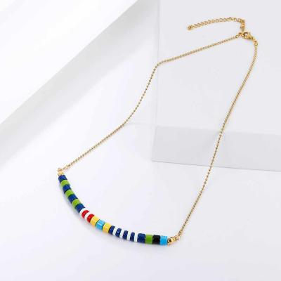 China Latest Style High Quality Gold Plated Jewelry Natural Stone Beads Handmade Natural Stone Necklace Necklaces Wholesale for sale