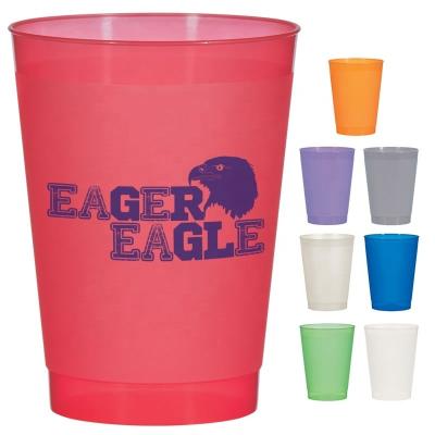 China Custom Bohemian 16 oz. Frost Flex Frosted Plastic Stadium Cups for sale