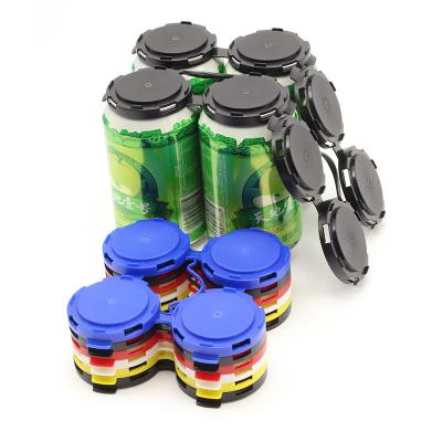 China 6 Pack Viable Custom Plastic Beverage Juice Cola Beer Can Holder for sale