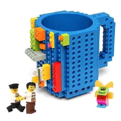 China Creative Hot Sale Puzzle Toy Build On Brick Cup 350ml Desk Ornament Birthday Gift for sale