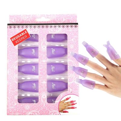 China Lady's Nail Beauty Makeup 10pcs Hot Selling Manicure Set Reusable Plastic Nail Care Tools And Nail Polish Remover for sale