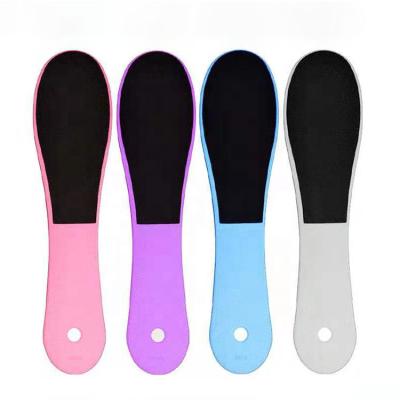 China High Quality Professional Double Sided Plastic Callus Remover Handle Pedicure Remove Dead Skin Sandpaper Foot File for sale