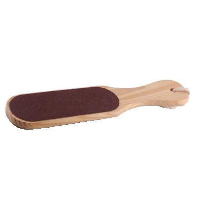 China Convenience Pedicure Foot File Stain Foot Rubbing Sandpaper Thickness Solid Wood Dual-Use Wooden Foot File for sale