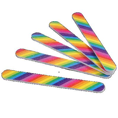 China Sandpaper + PS + EVA Hot Sale Rainbow Mini Sponge Nail Tool for Polishing Scrub Long File Nail File for sale