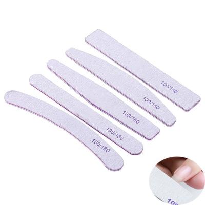 China High Quality Finger Care Nail Polish Damping Tools 100/180 Different Shape Polish Bulk Double Sided Nail File for sale