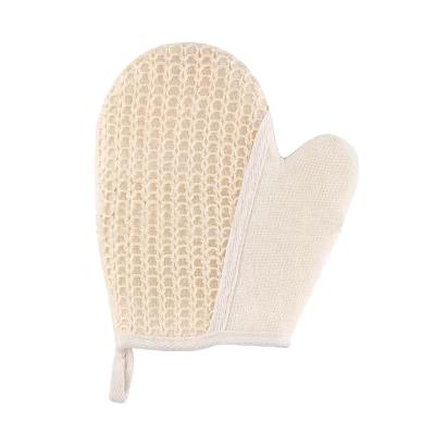 China EXFOLIATE Gray Bath Towel Face Sisal Rub Mud Rub Double Hemp Bath Gloves Sisal Sponge Rub Bath Gloves for sale