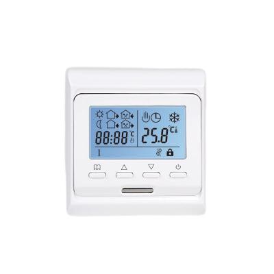 China Factory Price 2022 Modern M6 E51 Led Display Programmable Thermostat 16A Floor Heating Temperature Controllers For EU Standard for sale