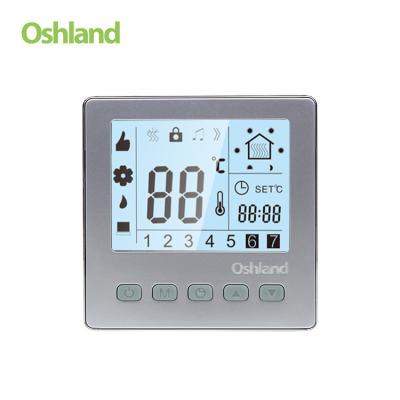 China HVAC Digital Large Screen Thermostat Yueqing 16A 220V CE M75.716 M75.716 Silver for sale