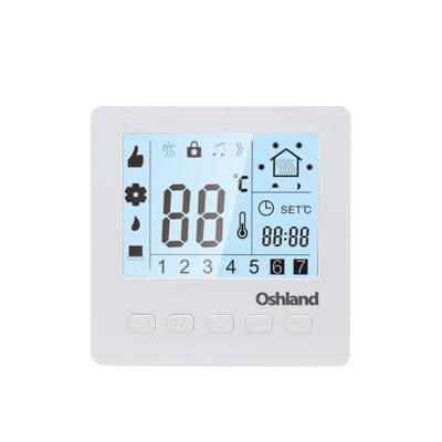 China Silver Digital LCD Display 3A 220V CE M75.03 HVAC Thermostat M75 for sale