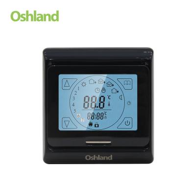 China NEW BLACK HVAC Control Touch Screen For Floor Heating 16A 230V CE M9.716 Digital Room Thermostat M9.716 for sale