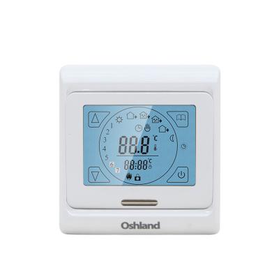 China Programmable HVAC Control Oshland Touch Screen For 16A 230V Various CE Frame M9 White Digital Floor Heating Thermostat M9 for sale