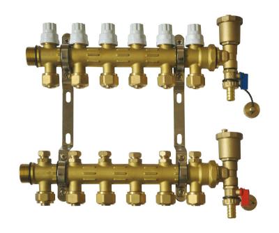 China Brass adjustable manifolds for underfloor heating water heating MH107 for sale