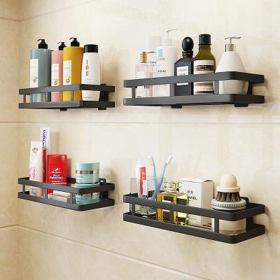 China Steel Shelf Stocked Bathroom Wall Mounted Kitchen Toilet Spice Storage Racks And Racks for sale