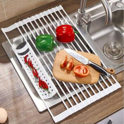 China Sustainable Hot Sale Extra Large Amazon Gray Over The Sink Multipurpose Hot Roll Drying Rack for sale