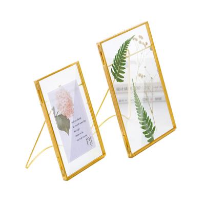 China Wholesale custom home decoration simple home decoration luxury glass-metal photo frame for sale