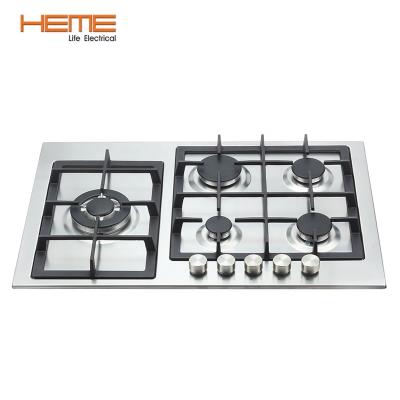 China Household Energy Saving Built In 5 Burners 33 Inch Stainless Steel Gas Range for sale