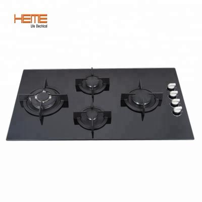 China Household New Arrival Tempered Glass Surface 4 Burner Glass Gas Stove for sale