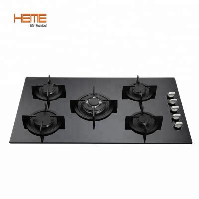 China Household Tempered Glass Panel Top Gas Hob 5 Burner Top Selling Cooktops for sale