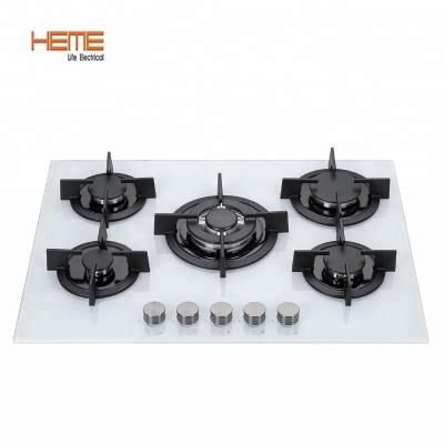 China Best 5 Burner Gas Top Gas Hob Household Flame Gas Stove 70cm with White Cover (PG7051G-ACW) for sale