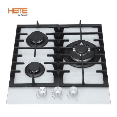 China Household element 45cm gas hob cooktop / 3 rings gas hob / gas kitchen tempered glass for sale