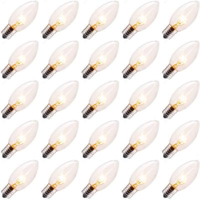 China Incandescent Candle UL E17 C9 Light Bulb , C9 Christmas Replacement Bulb For Christmas String Light for sale