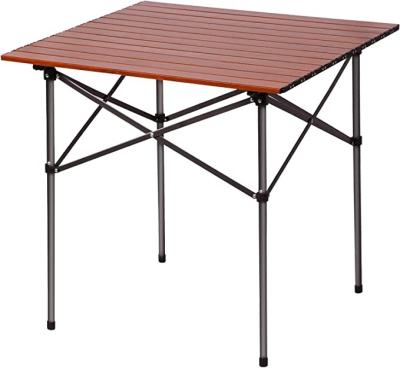 China Modern Jazeel Table Square Folding Aluminum Camping Table Roll Up 4 Person Compact Garden Head Table With Carry Bag For Picnic Camping for sale