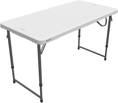 China Modern Height Adjustable Craft Camping and Utility Folding Table, 4 Feet, 4'/48 x 24, White Granite for sale