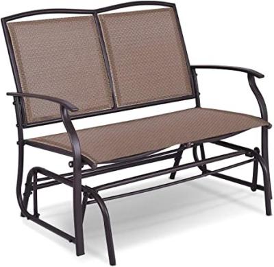 China Modern Patio Glider Stable Steel Frame for Outdoor Backyard, Poolside, Lawn, Loveseat Patio Swing Swing Lounge Glider Chair for sale