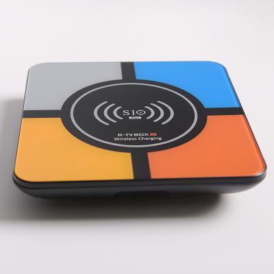 China Usb 3.0 Rockchip 3328 Android 8.1 S10 PLUS wifi tv smart box 4GB RAM 32GB ROM wireless fast charging for sale