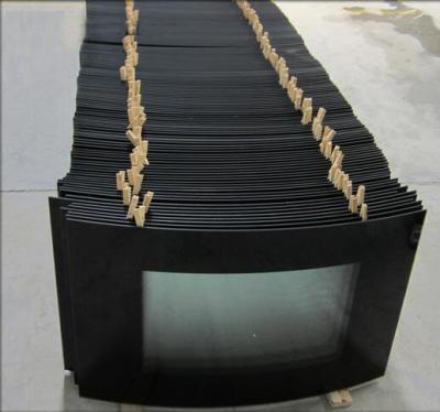 China Fireplace Screen Printing Tempered Bent Glass For Fireplace for sale