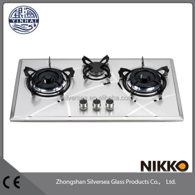 China Wholesale Ceramic / Glass Cast Iron Sunflame Gas Stove 3 Burner Indoor Cooking Price for sale