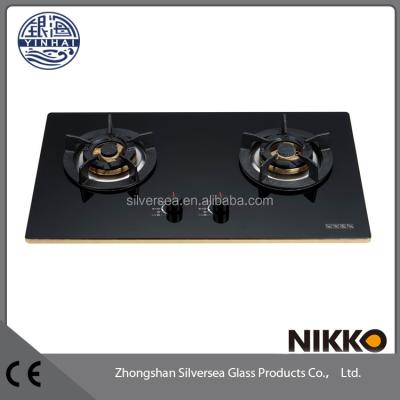 China NK-200E 2 burner cooktop stainless steel gas cooker top 10 ceramic/glass gas stove brands in India for sale