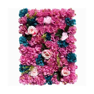 China Fashional Artificial Flower Wall Background Wall Hot-selling Rose Flower Plastic Picture Wall Decoration Wedding for sale