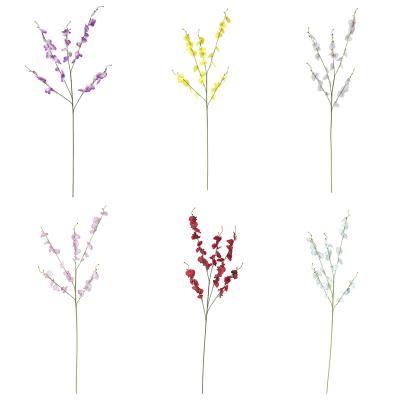 China Fashional Artificial Flowers Europe Latex Dancing Orchid Artificial Flowers Orchid Bulk Stem Simulated Real Flowers Artificial Dancing Orchids for sale