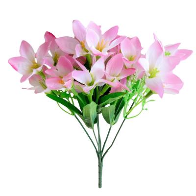 China Fashional Artificial Flowers Heads Supply 18 Artificial Lily Lilies Artificial Home Wedding Decoration Flower Simulated Potted Flower For Sale for sale