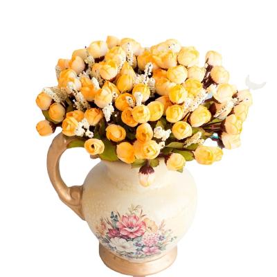 China Fashional Artificial Flower Manufacturers Wholesale Wedding Decoration Handmade Flowers 15 Head Mounted Artificial Rose Bud Pearl Bud Flowers for sale