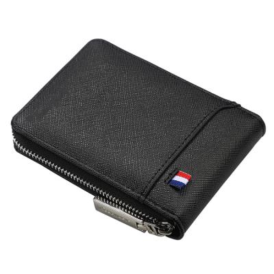 China Fashion Fashion PU Leather Business Purse Casual Men's Short Brown Wallet Slim Card Holder for sale