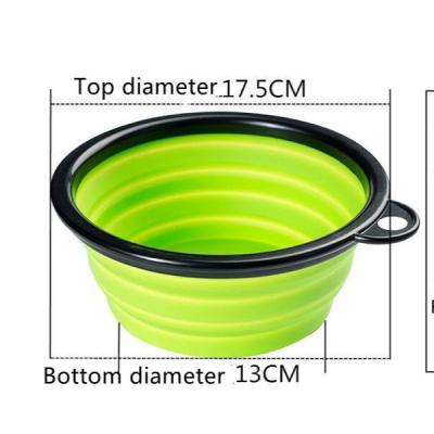 China Sustainable Pet Silicone Bowl Dog& Cat Outdoor Folding Bowl for sale