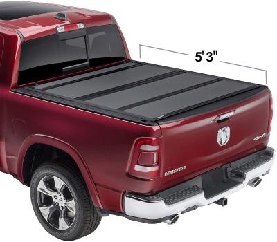 China Durable Truck Bed Cover Dodge 5.3ft Tonneau Sealing Tailbox Cover Dodge Manual Triple Soft Excellent Pickup Bed Cover for sale