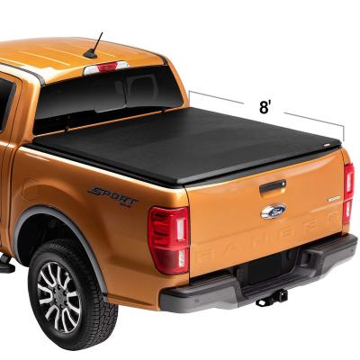 China Aluminum Triple Tailbox Hardships Pickup Ford Pickup Bedspread 8ft Triple Soft Truck Bed Cover for sale