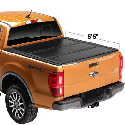 China Tailbox 2022 Soft Roll Up Aluminum Alloy Hard Folding Ford Pickup Triple Bedspread For Ford Truck Bedspread for sale