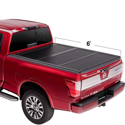 China Factory Direct Selling Tailbox Pickup Hard Nissan Pickup Triple Retractable Bed Cover For Nissan Truck Bed Covers for sale