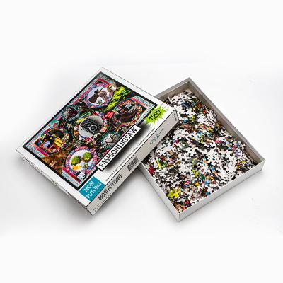 China Cartoon Toy Custom Printing 500/1000 PCS Cardboard High Quality Puzzles for sale